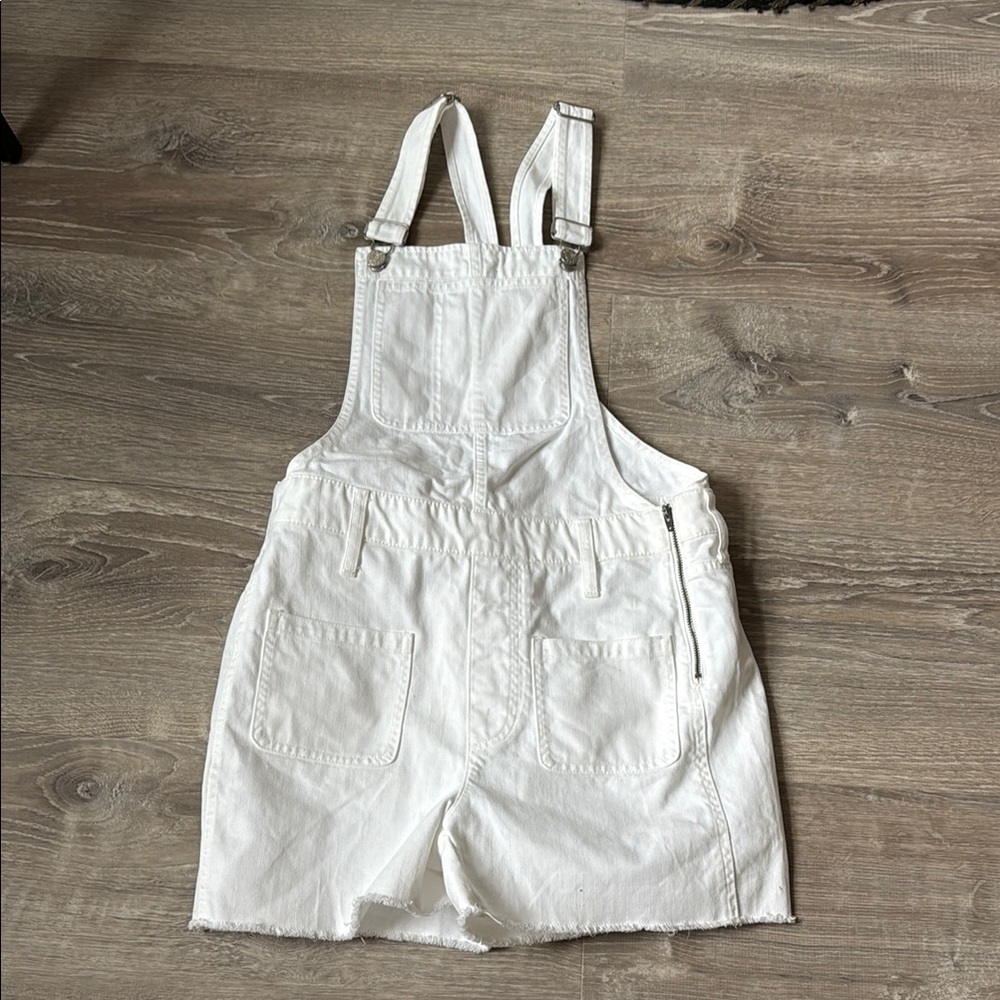 Madewell White Denim Overalls